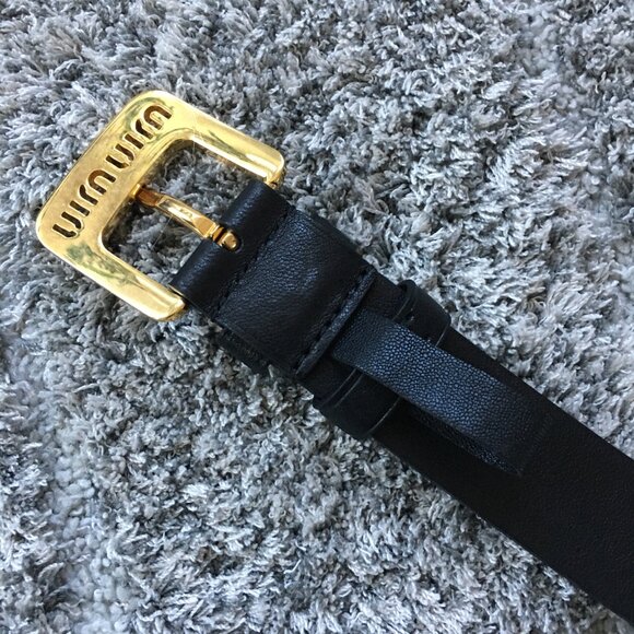 Miu Miu Logo-embellished Leather Belt main image 4